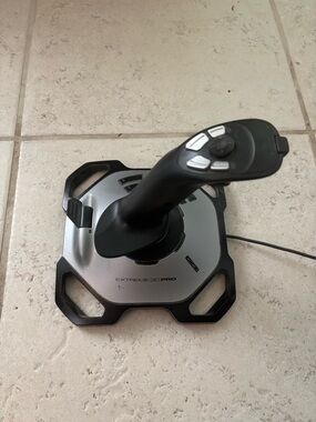 Gaming Flight Joystick Driver Logitech Extreme 3D Pro, Black & Silver